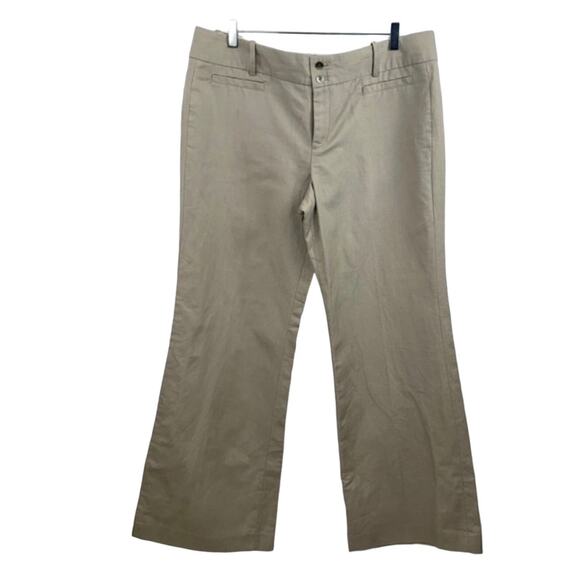 Calvin Klein Favorite Fit Boot Cut Linen Cotton Pants Classic Women's Size 14x31 - Picture 2 of 10